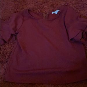 Burgundy top